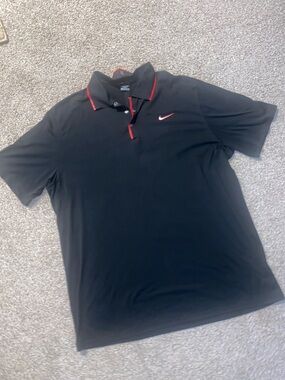 Nike Tiger Woods collection black and red dri fit polo size xxl new without tags